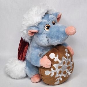 Disney Store Remy Ratatouille Santa Hat Gingerbread Cookie Plush